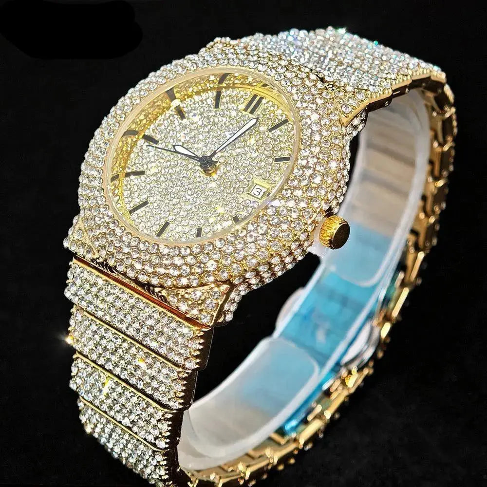 Iced Out Watch Fashion Hip Hop Full Diamond - Inspirational Watches