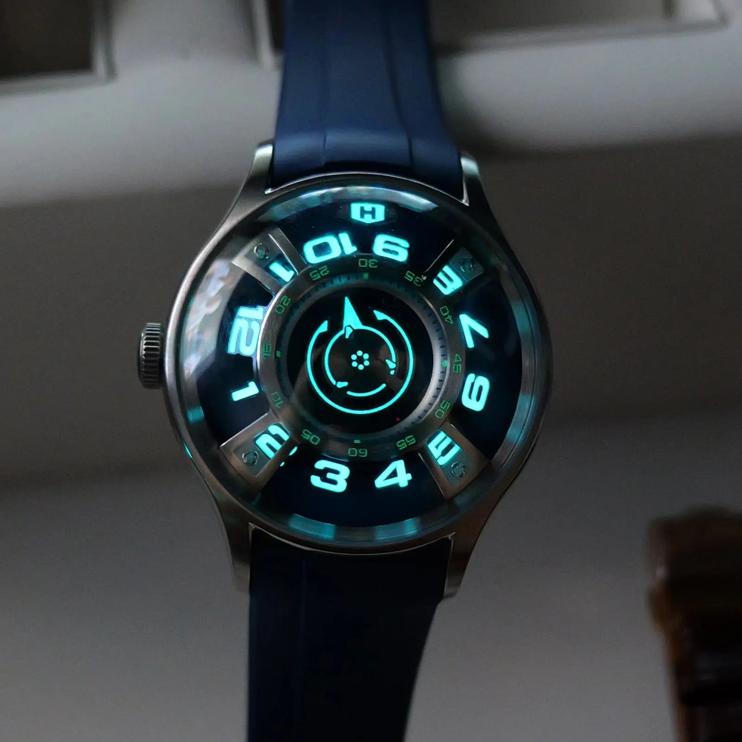 Curvature Engine Star Ship Automatic Super Luminous Blue Nightlight Automatic Inspirational Watches