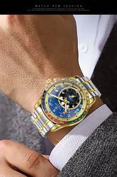 Original Design Diamond Constellation Rotating Dial Automatic Mechanical Inspirational Watches