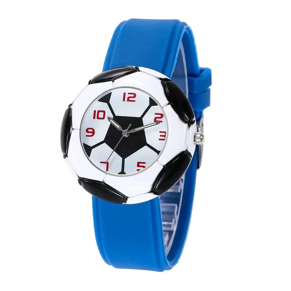 Children Football Cartoon Children Watch For Girls Rubber Kids Watches Boys Silicone Strap Analog WristWatch Inspirational Watches