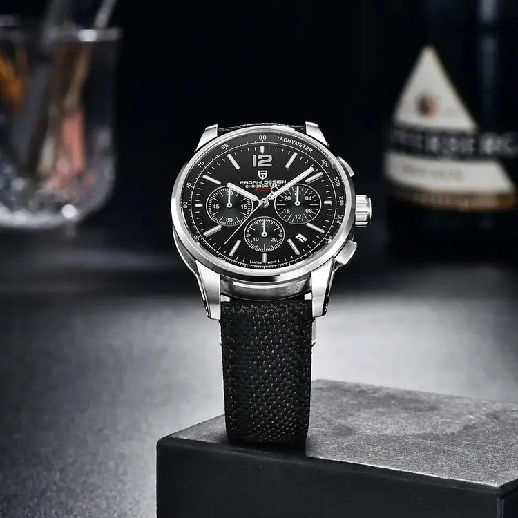 Chronograph Japan Vk63 Sport Quartz Wristwatch Sapphire Date 100m Waterproof - Inspirational Watches