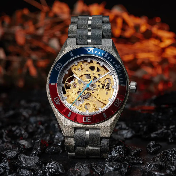 Luxury Wooden Mechanical Watches for Men – Premium Automatic Timepiece with Oversized Dial - Inspirational Watches