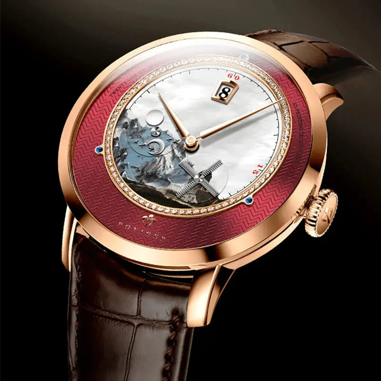 Original Painting Dial automatic Sapphire Crystal Glass Watch - Inspirational Watches