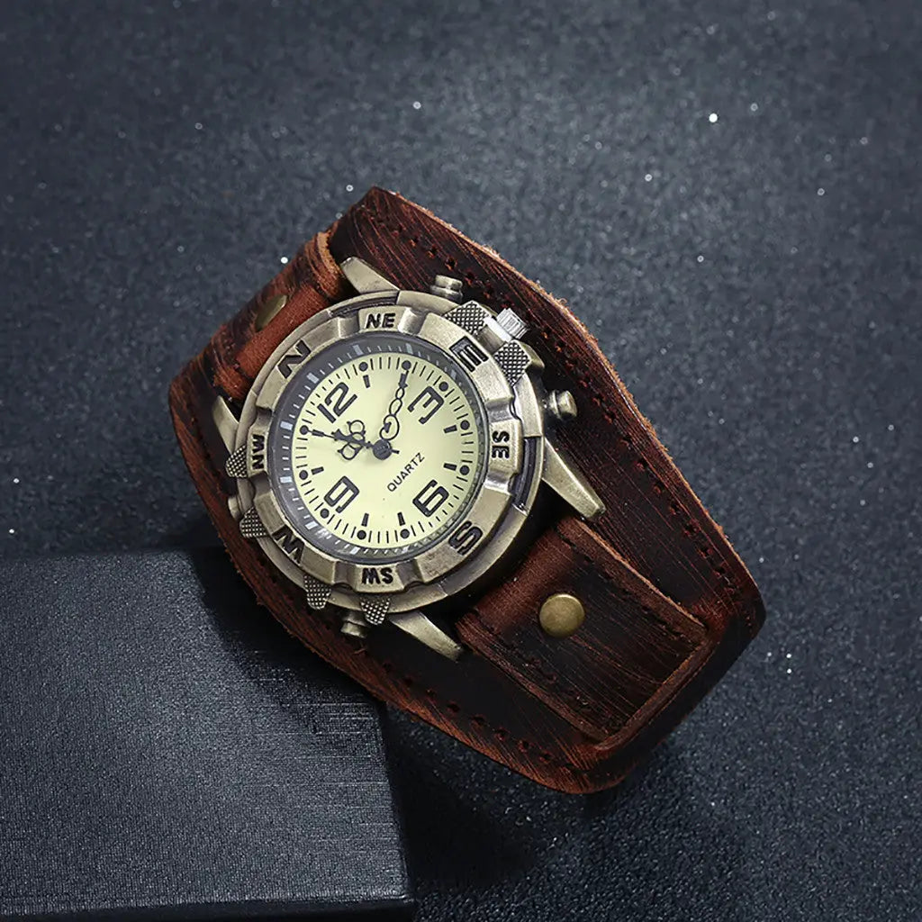 Vintage Wristwatch Fashion Pin Buckle Leather Strap - Inspirational Watches