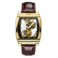 Transparent Automatic Mechanical Watch Men Steampunk Bridge Skeleton Luxury Gear Self Winding Inspirational Watches