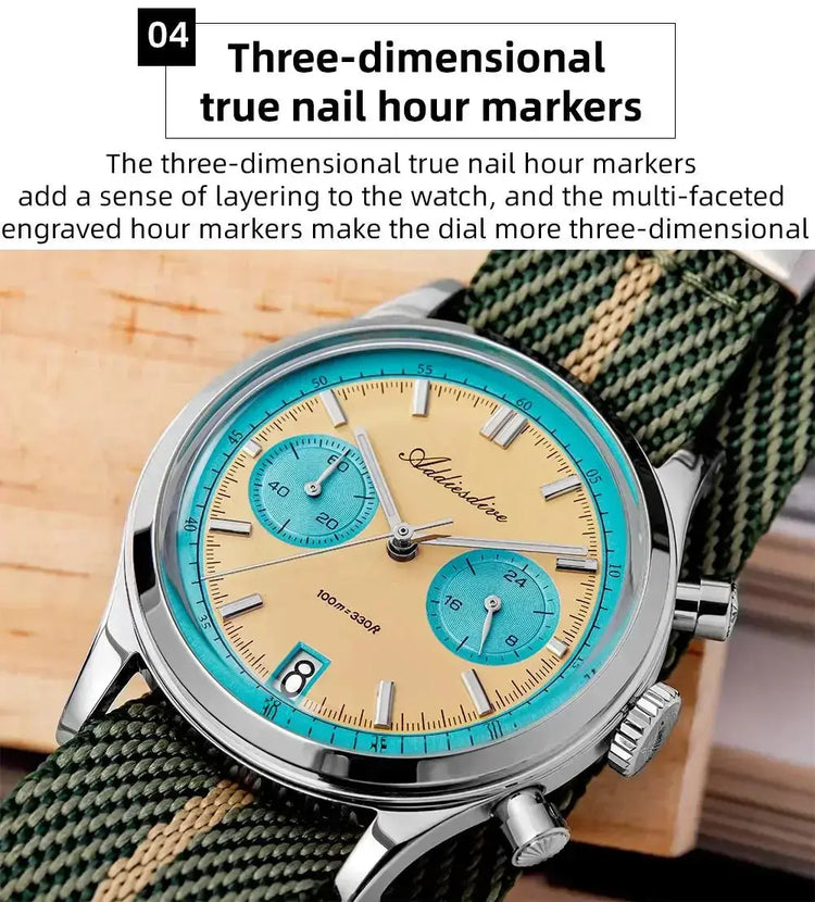 Multifunction Chronograph Luxury Watch For Men 100M Waterproof Inspirational Watches