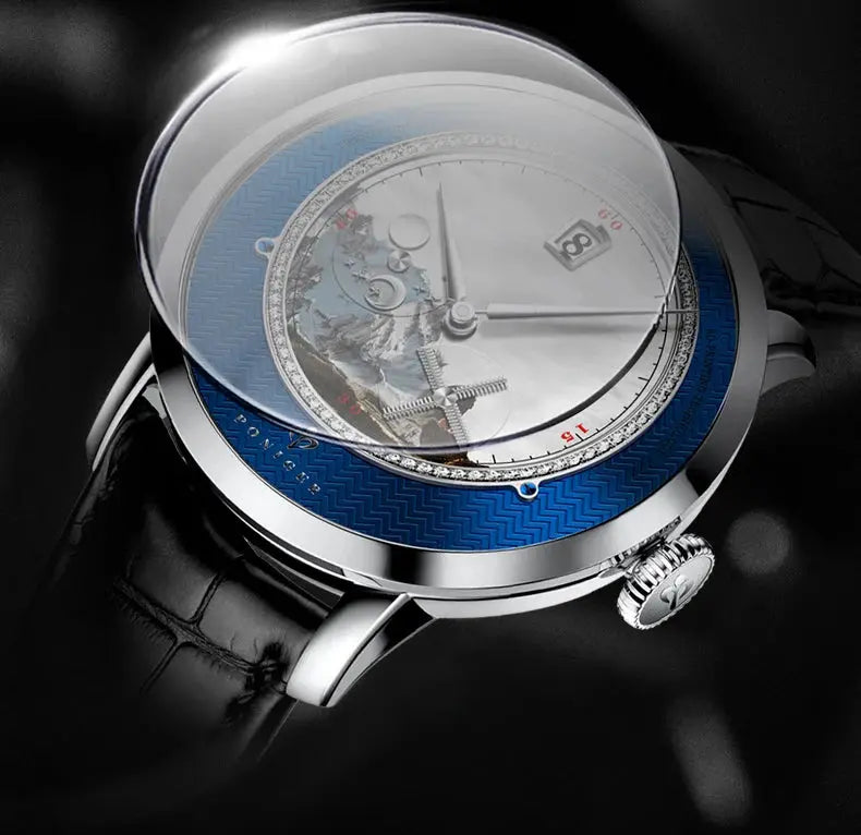 Original Painting Dial automatic Sapphire Crystal Glass Watch - Inspirational Watches