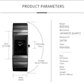 Black Ceramic Square Ladies Watch Inspirational Watches