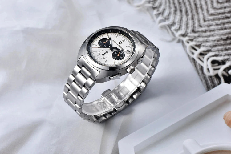 Luxury 40mm Stainless Steel Sports Watch with Chronograph - Inspirational Watches