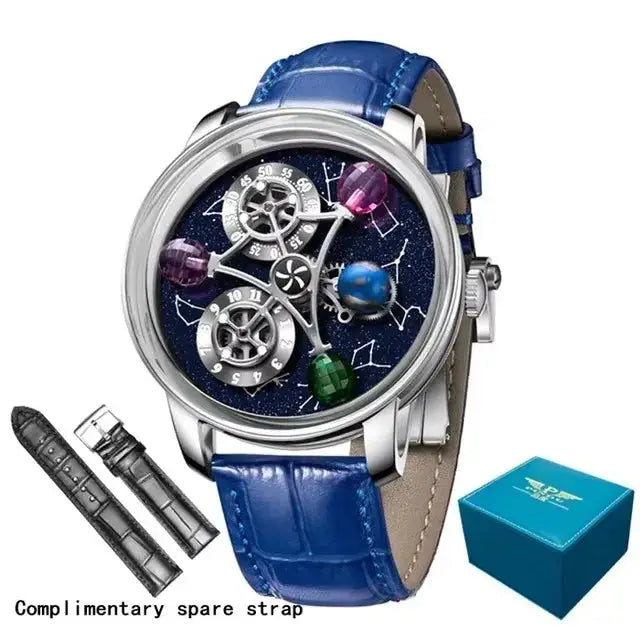 PINDU Design Starry Twelve Constellations Mechanical Watch Sapphire Waterproof Men Mechanical Wristwatches Miyata 8215 Movement Inspirational Watches