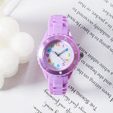 Analog Kids Watch Silicone Band Colorful Number Inspirational Watches