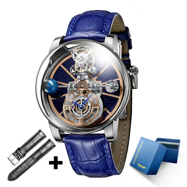 Relogio PINDU Fixed Roulette Watch Latest Design Quartz Watch Men Waterproof Leather Man Wristwatch Upgraded Version Inspirational Watches
