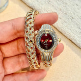 Snake Head Embellished Women&