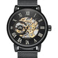 Luxury Fashion Skeleton Mechanical Hand Wind Watch for Men Inspirational Watches