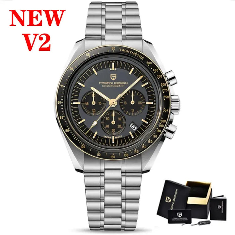 Luxury Business Mens Watches Chronograph AR Sapphire Mirror Waterproof - Inspirational Watches