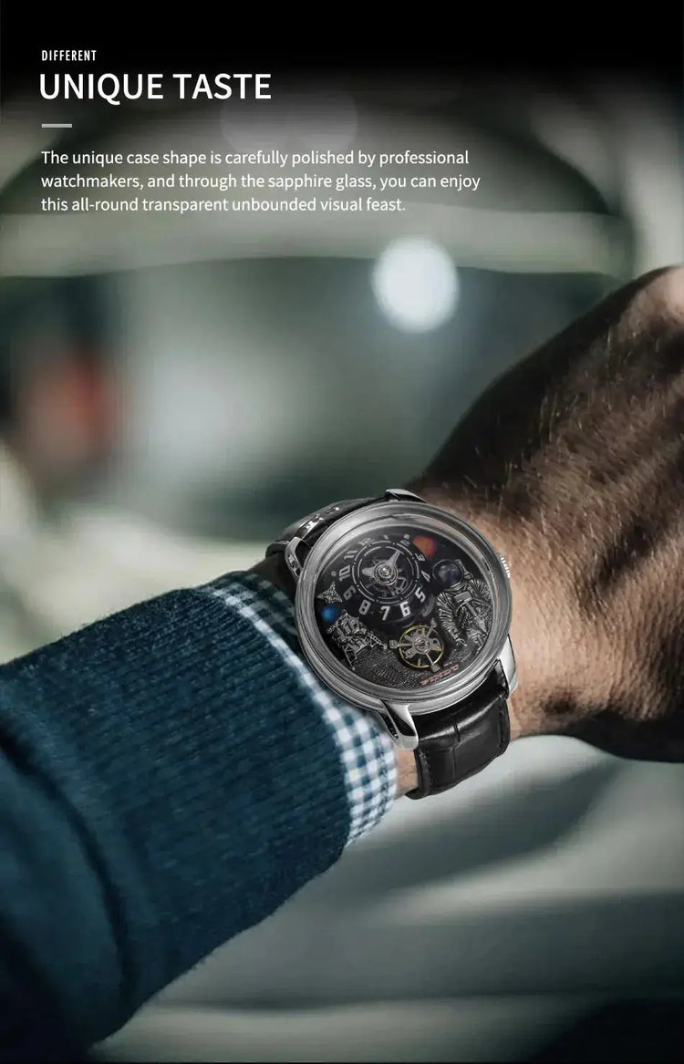Space Series Unique Design Three-dimensional Dial Mechanical Watch - Inspirational Watches