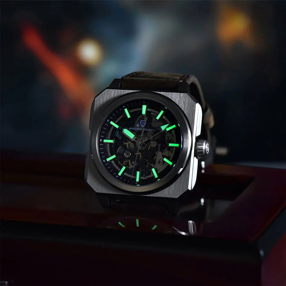 PAGANI DESIGN New Hollowed Men Mechanical Watch Top Brand Sapphire Glass Clock Classic Luxury Waterproof Automatic Men&
