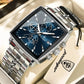 POEDAGAR Business Quartz Man Wristwatch Stainless Steel Waterproof Luminous Men Clock Chronograph Date Sport Men&