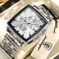 POEDAGAR Business Quartz Man Wristwatch Stainless Steel Waterproof Luminous Men Clock Chronograph Date Sport Men&