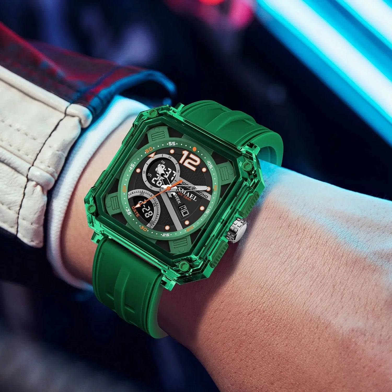 Military Watches Men Watch 2025 New 50M Waterproof Wristwatch Stopwatch Alarm LED Light Digital Watches 8121 Men&