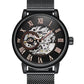 Luxury Fashion Skeleton Mechanical Hand Wind Watch for Men Inspirational Watches