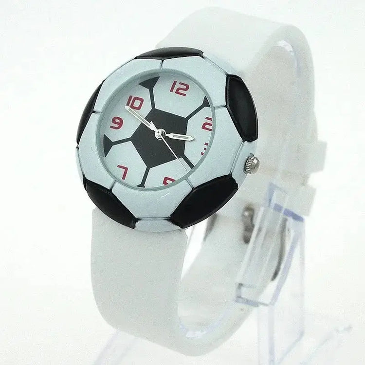 Children Football Cartoon Children Watch For Girls Rubber Kids Watches Boys Silicone Strap Analog WristWatch Inspirational Watches