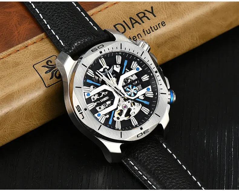 44mm Vintage Dial Luxury Sapphire Automatic Mechanical Waterproof Inspirational Watches