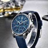 Chronograph Japan Vk63 Sport Quartz Wristwatch Sapphire Date 100m Waterproof - Inspirational Watches