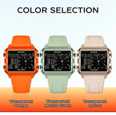 Square Dual Time Electronic Watch Waterproof - Inspirational Watches