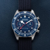 SEESTERN Chronograph Man of Watch Mechanical Tianjin ST1901 Movement Sapphire Wristwatches Nylon Sticker Strap Luminous Skeleton Inspirational Watches