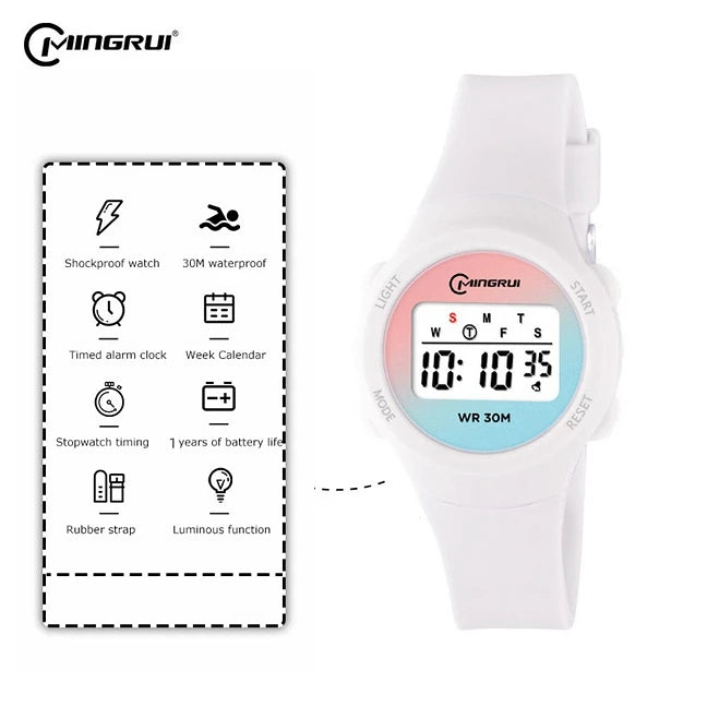 30M Waterproof Digital Kids Sports Watch Inspirational Watches