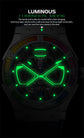 PINDU Watches High Quality Luxury Color Diamond Mechanical Watch For Men Waterproof Stainless Steel Silicone Strap Fashion Watch Inspirational Watches