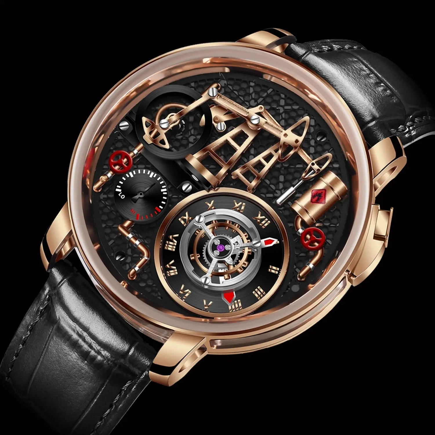 Button Oil Pump Swiss Quartz 762 Movement Sapphire - Inspirational Watches