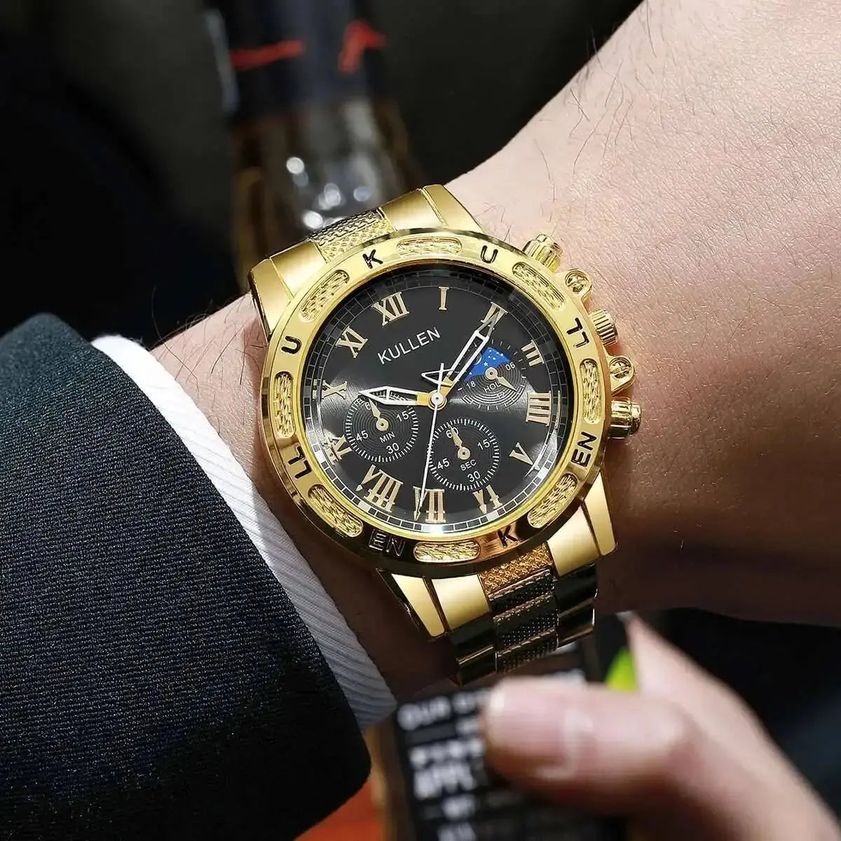 Luxury Large Dial Men Business Fashion Quartz Wristwatches - Inspirational Watches