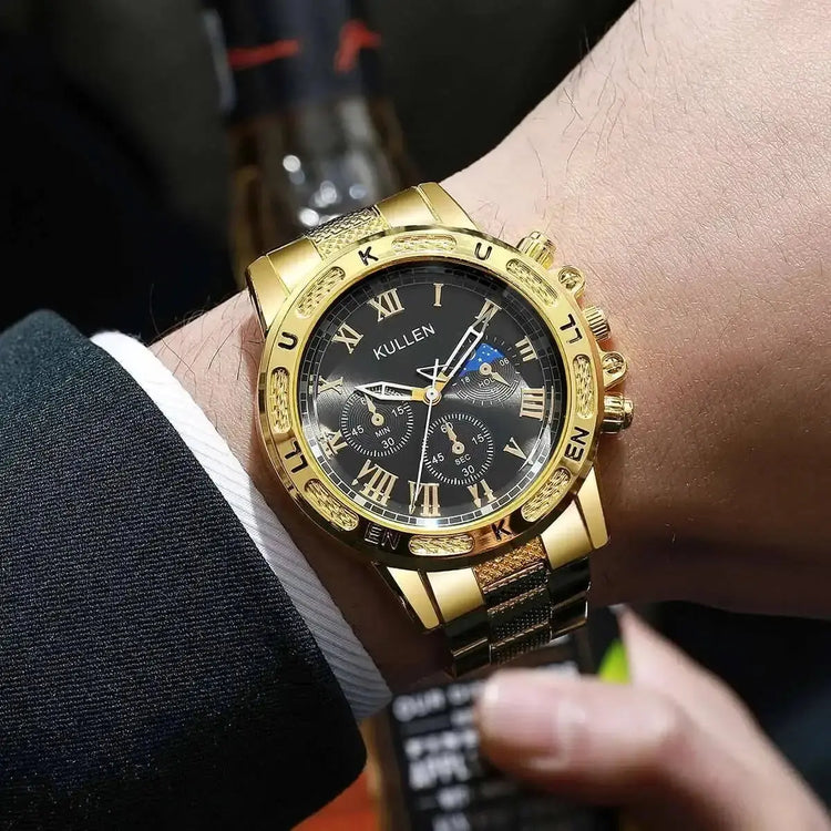 Luxury Large Dial Men Business Fashion Quartz Wristwatches - Inspirational Watches