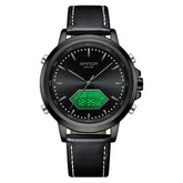 Dual Display Multi functional Night Light Waterproof Business Sports Watch Inspirational Watches