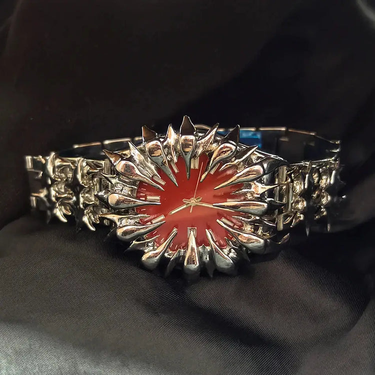 Special-shaped lightning dragon scale spike soldering watch design heavy industry trend Y2K Watches Quirky Quartz Wristwatches Inspirational Watches