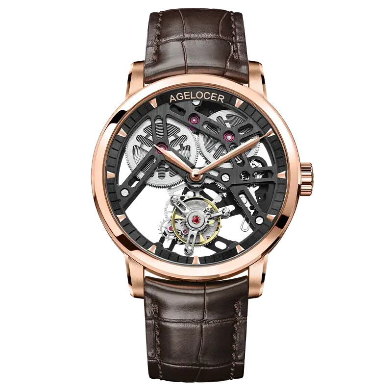 Tourbillon Luxury Skeleton Manual Mechanical Inspirational Watches