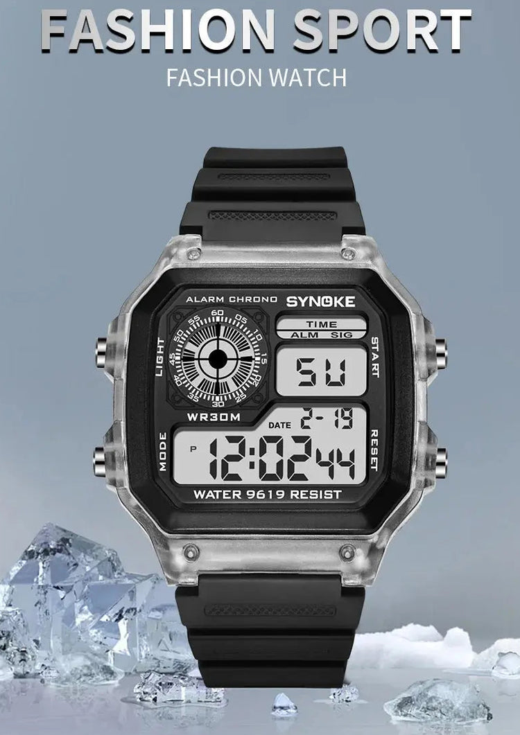Digital Sports Luminous Multifunction Waterproof watch Inspirational Watches