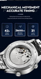 World Time Original Automatic Mechanical High Quality Sapphire Inspirational Watches