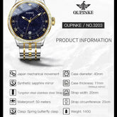 Original Automatic Watch for Men Luxury Japanese Diamond Luminous Inspirational Watches