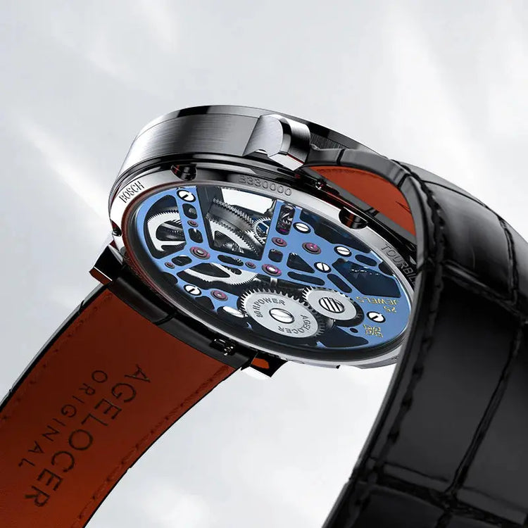 Tourbillon Luxury Skeleton Manual Mechanical Inspirational Watches