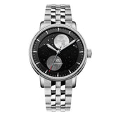 Lunar Moon Phase Automatic Mechanical Sapphire Waterproof Twin Moons Inspirational Watches