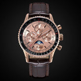 Moon phase Pilot Chronograph Mechanical Tianjin ST1908 Movement Inspirational Watches