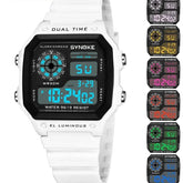 Digital Sports Luminous Multifunction Waterproof watch Inspirational Watches