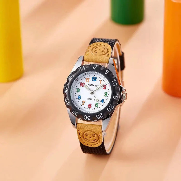 Colorful Number Kids watch Fabric Strap Inspirational Watches