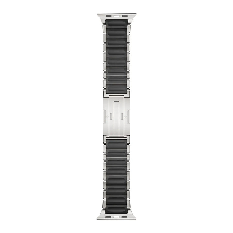 Titanium and Silicone Apple Watch Strap