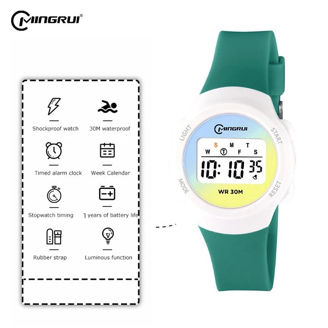 Digital 30M Waterproof Kids Sports Watch Inspirational Watches