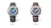 World Time Automatic Mechanical Calendar Stainless Steel Inspirational Watches
