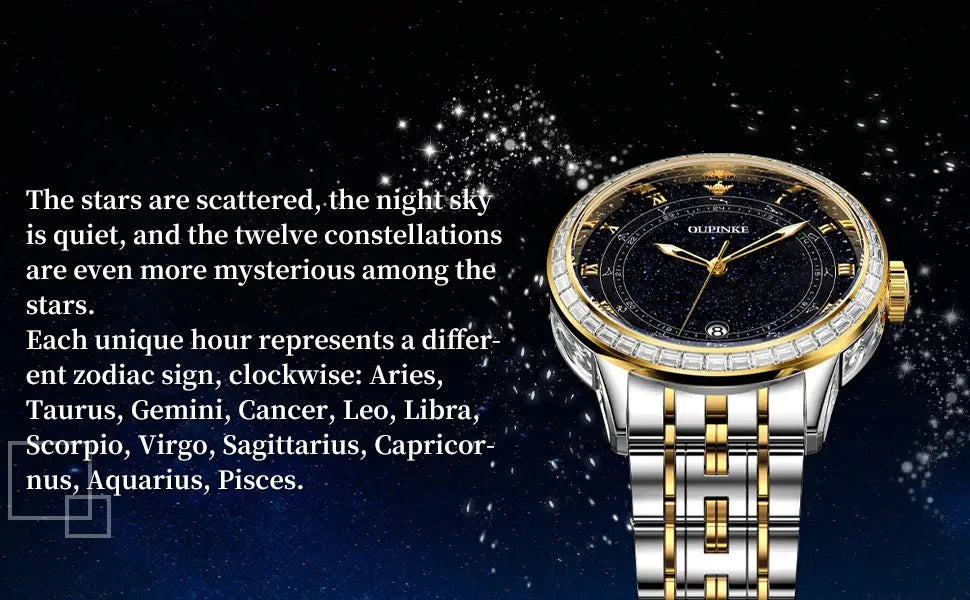 Original Automatic Watch for Men Luxury Japanese Diamond Luminous Inspirational Watches